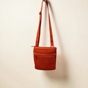 Michael Kors Orange Logo-Embossed Crossbody Bag